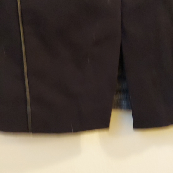 H & M Color Block Mini Pencil Skirt with Faux Leather Trim, Size 4 - Picture 4 of 7